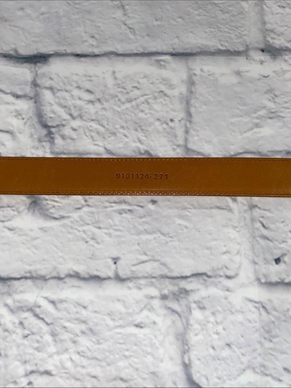 Lauren Ralph Lauren Croc-Embossed Leather Belt with Gold Buckle Tan Size L - Picture 7 of 13